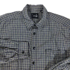 Levis SilverTab Button Shirt Mens XL Blue Tartan Plaid Cotton Skate Hip Hop 90s